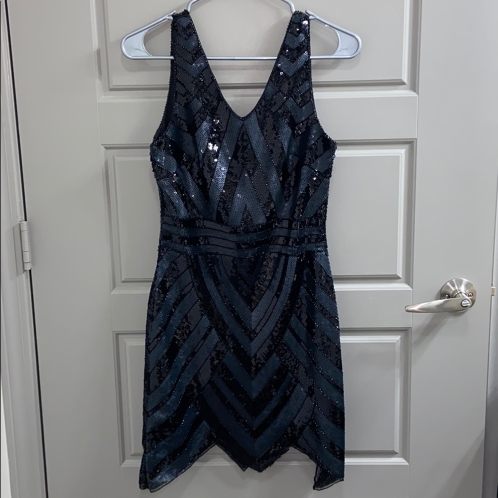 Black Sequin Cocktail Dress